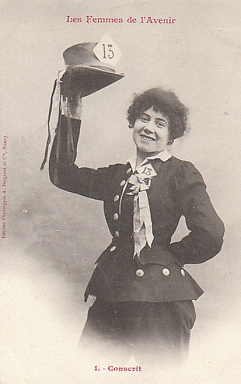 Illustration for article titled "The Women of The Future," according to 1902 French trading cards